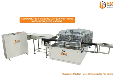 Automatic high speed rotary gripper ampoule washing machine