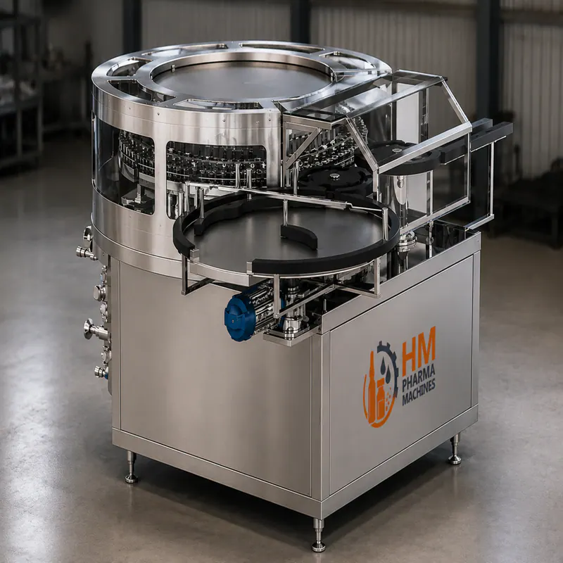 Pharmaceutical bottle, vial and ampoule washing machines